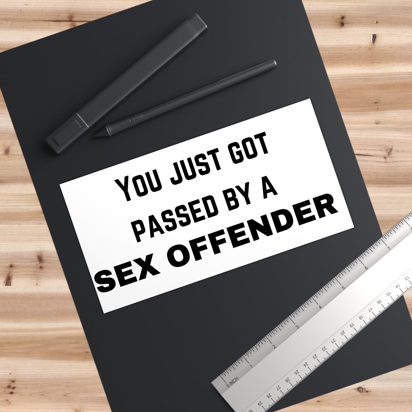 YOU JUST GOT PASSED BY A SEX OFFENDER Bumper Sticker White